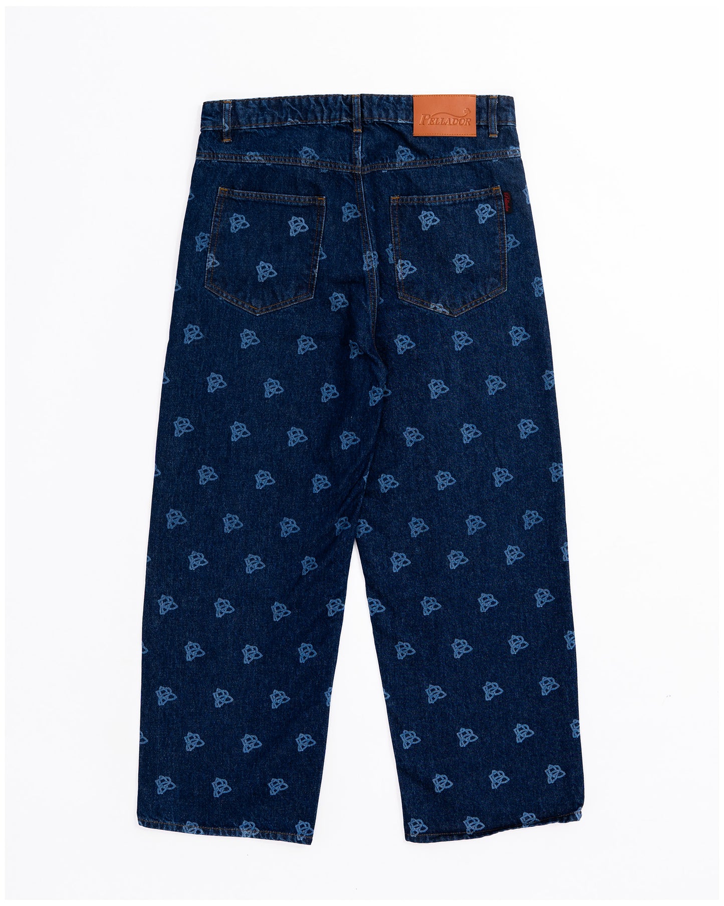 P Knot Logo Engraved Jeans Dark Denim