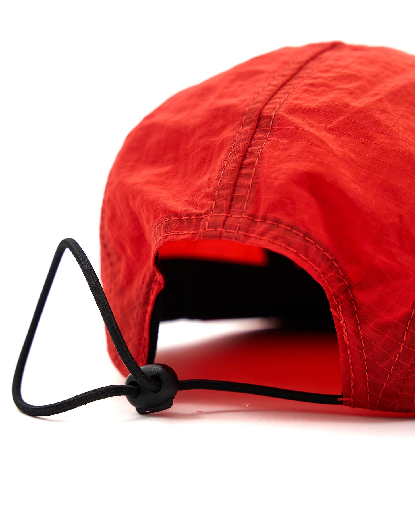 Ripstop Drawstring Cap Red & White