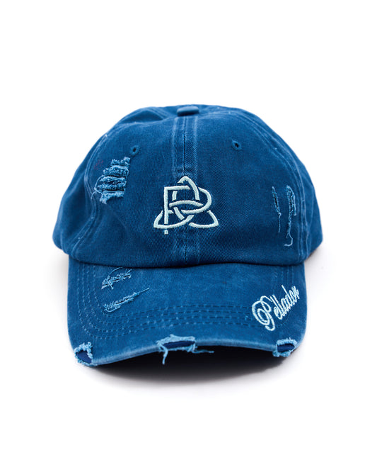 Washed Distressed Cap Blue